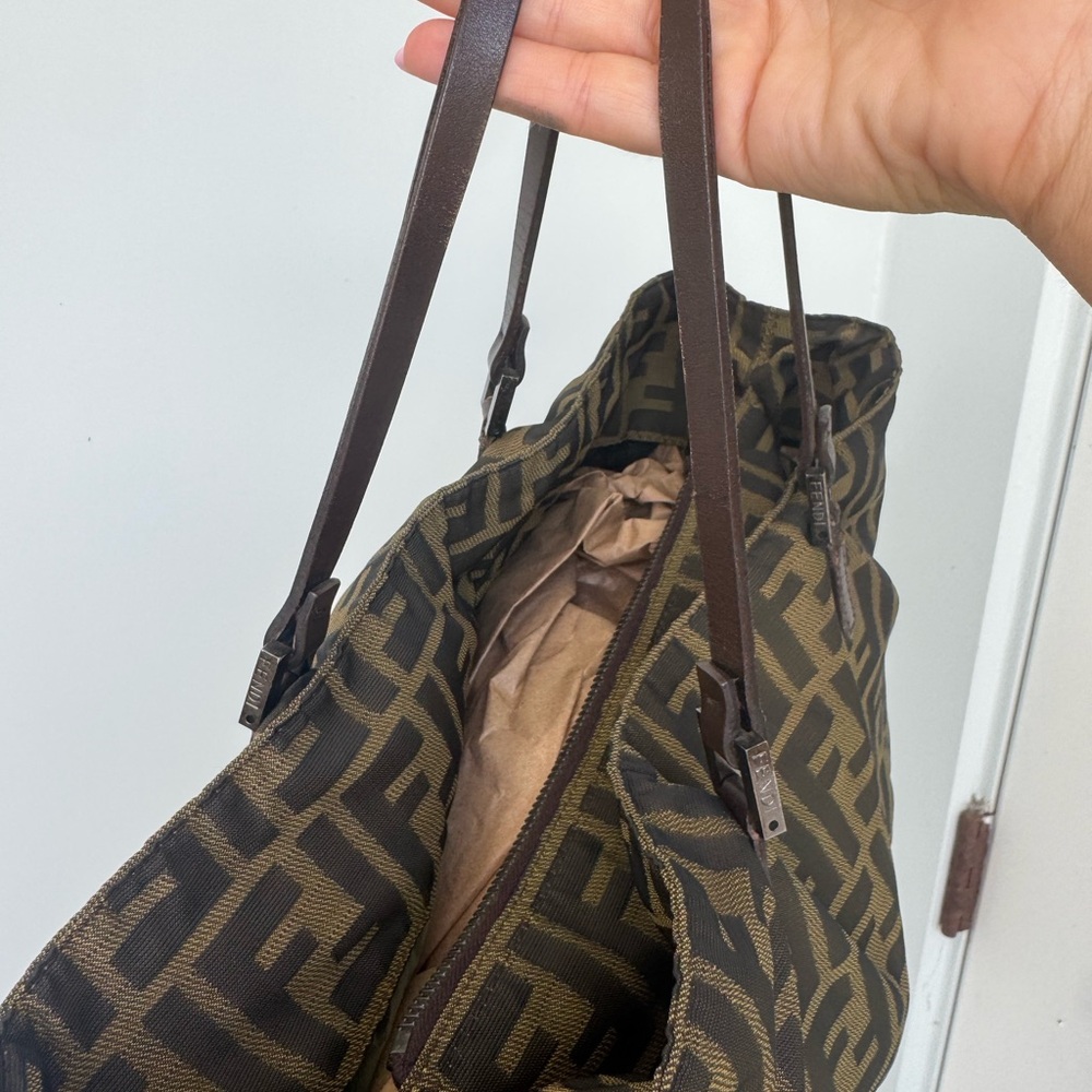 Fendi Vintage Zucca Monogram Canvas Tote with COA, authentic - Picture 10 of 17